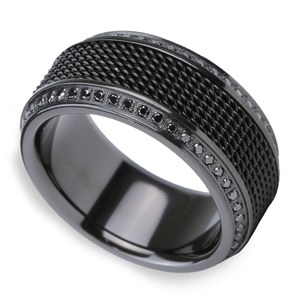 Kingpin - Black Titanium with Steel Chainmail Inlay