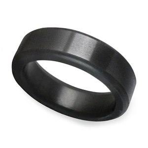 Kratos - Elysium Black Diamond Ring With Polished Finish (6mm Wide)
