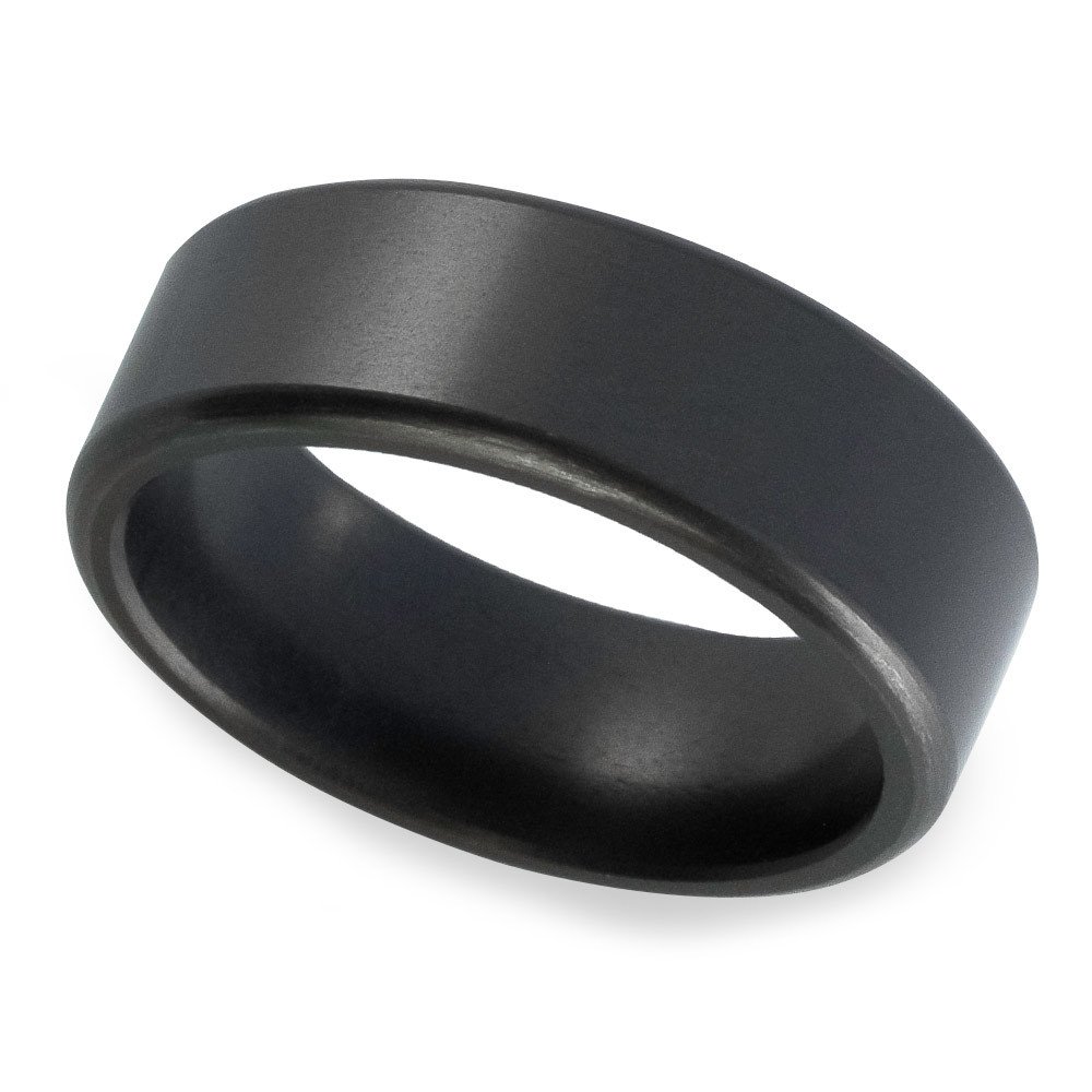 Kratos - Satin Flat Elysium Ring With Rounded Edges (8mm) | Zoom