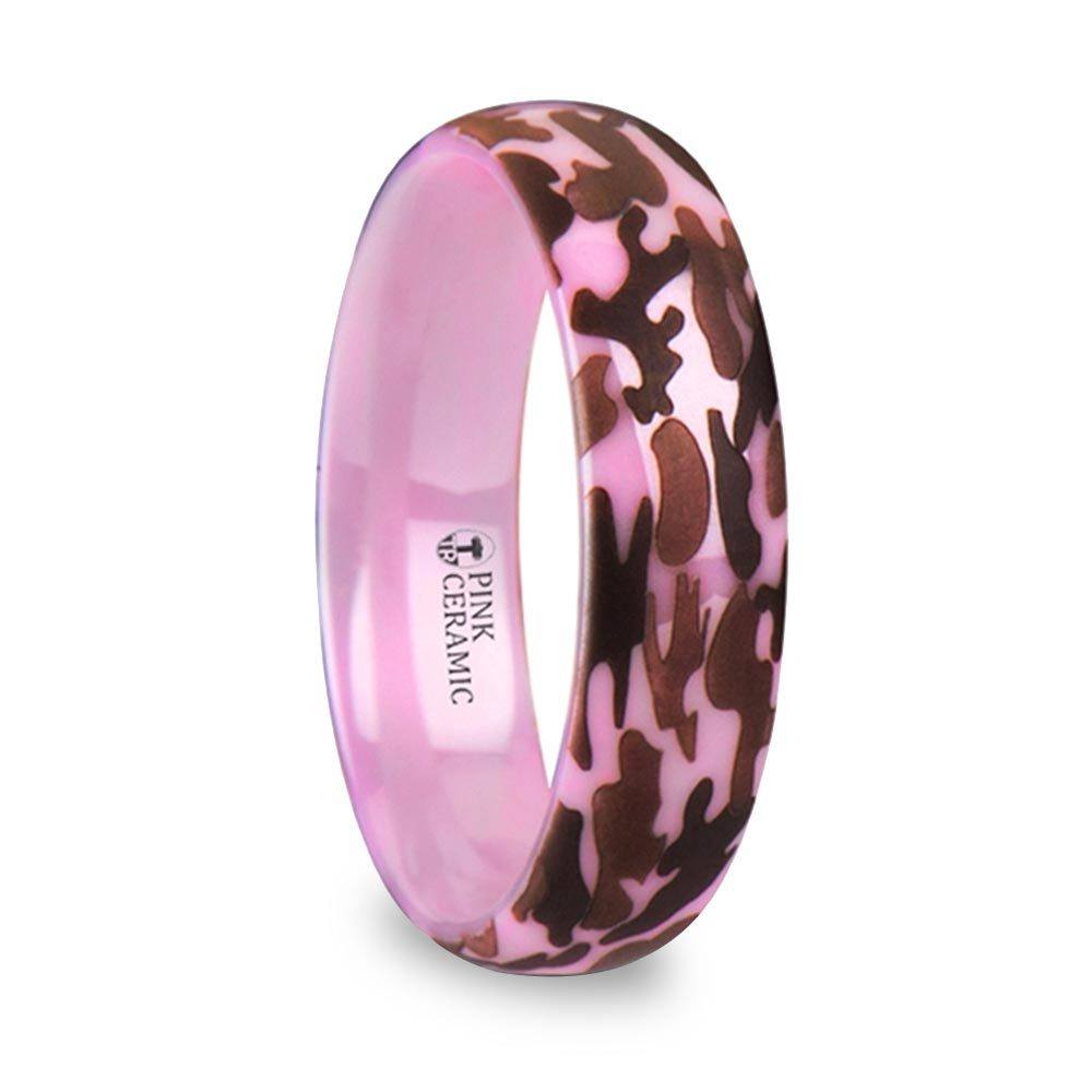 Pink Camo Wedding Ring (6mm) | 02