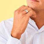 Low Dome Men's Wedding Ring in Palladium (6.5mm) | Thumbnail 04