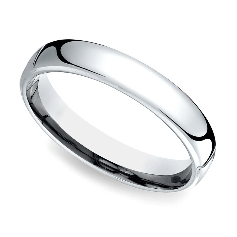 Low Dome Men's Wedding Ring in Platinum (4.5mm) | 01