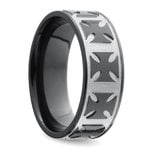 Maltese Cross Men's Wedding Ring in Zirconium (7mm) | Thumbnail 02