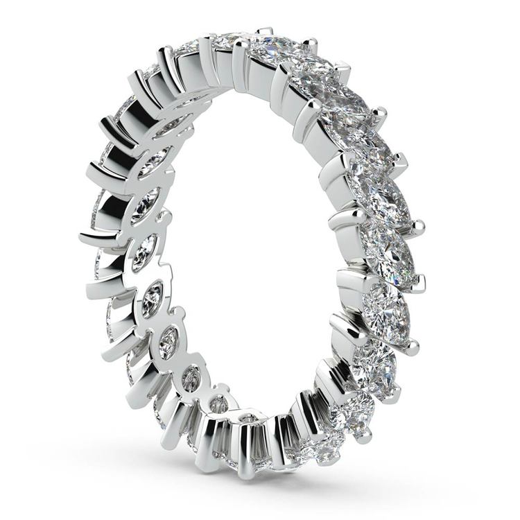 Wreath Marquise Diamond Eternity Band In White Gold | 04
