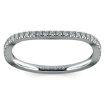 Matching Cross Split Low Diamond Wedding Ring in Platinum | Thumbnail 02