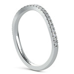 Matching Cross Split Low Diamond Wedding Ring in Platinum | Thumbnail 04