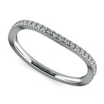 Matching Cross Split Low Diamond Wedding Ring in White Gold | Thumbnail 01