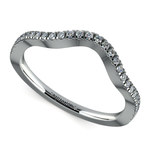 Matching Cross Split Raised Diamond Wedding Ring in Platinum | Thumbnail 01