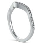 Matching Cross Split Raised Diamond Wedding Ring in Platinum | Thumbnail 04