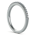 Matching Halo Pave Diamond Wedding Ring in White Gold | Thumbnail 04