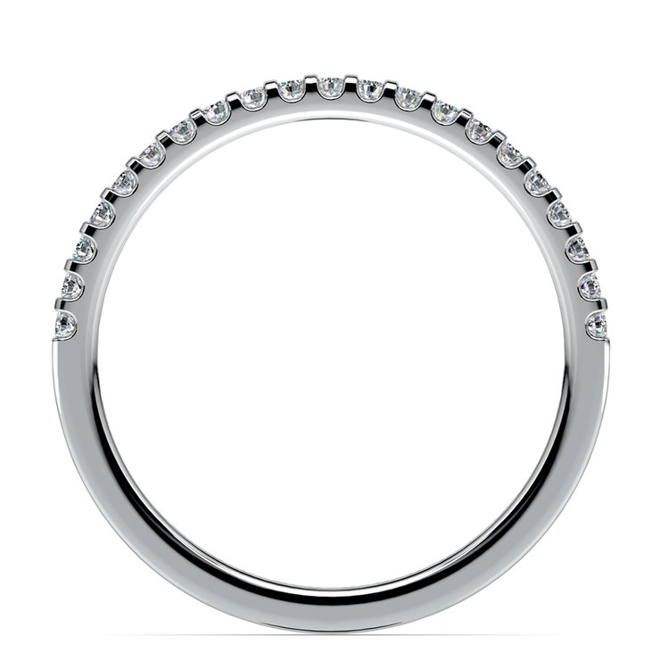Matching Halo Pave Diamond Wedding Ring in White Gold | 03