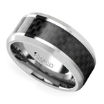 Tungsten Men's Wedding Ring with Black Carbon Fiber Inlay (8mm) | Thumbnail 01