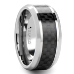 Tungsten Men's Wedding Ring with Black Carbon Fiber Inlay (8mm) | Thumbnail 02