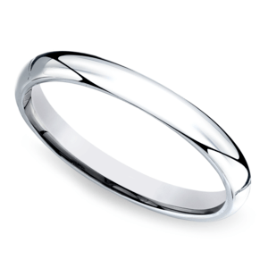 Mid-Weight Men's Wedding Ring in Platinum (3mm)