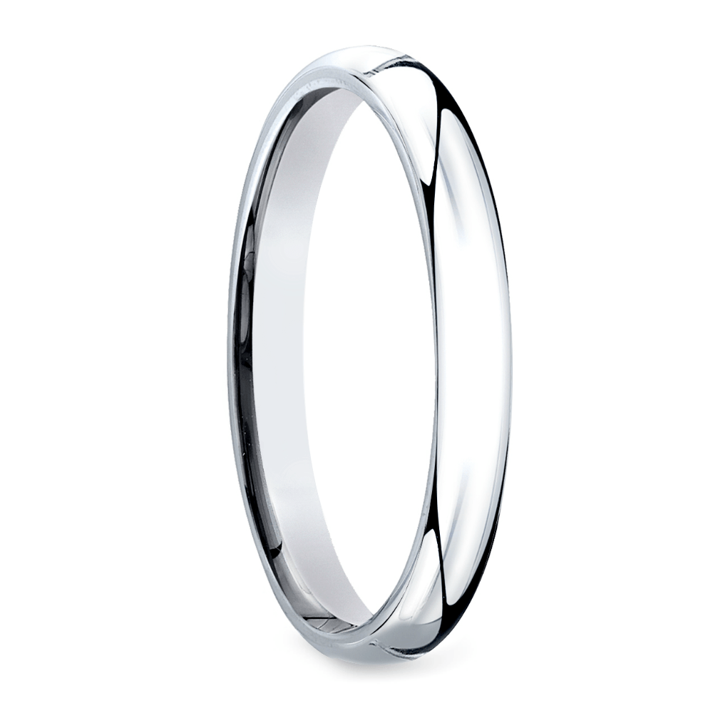 Mid-Weight Men's Wedding Ring in White Gold (3mm)