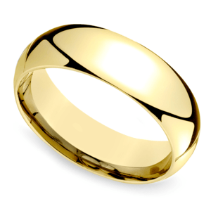 Mid-Weight Men's Wedding Ring in 14K Yellow Gold (7mm)
