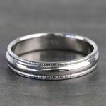 Mid-Weight Milgrain Men's Wedding Ring in 14K White Gold (6mm) | Thumbnail 03