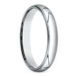 Mid-Weight Milgrain Men's Wedding Ring in 14K White Gold (4mm) | Thumbnail 02