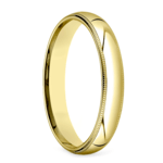 Mid-Weight Milgrain Men's Wedding Ring in 14K Yellow Gold (4mm) | Thumbnail 02
