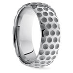 Golf Mens Wedding Band In Cobalt With Golf Ball Dimpled Effect | Thumbnail 02