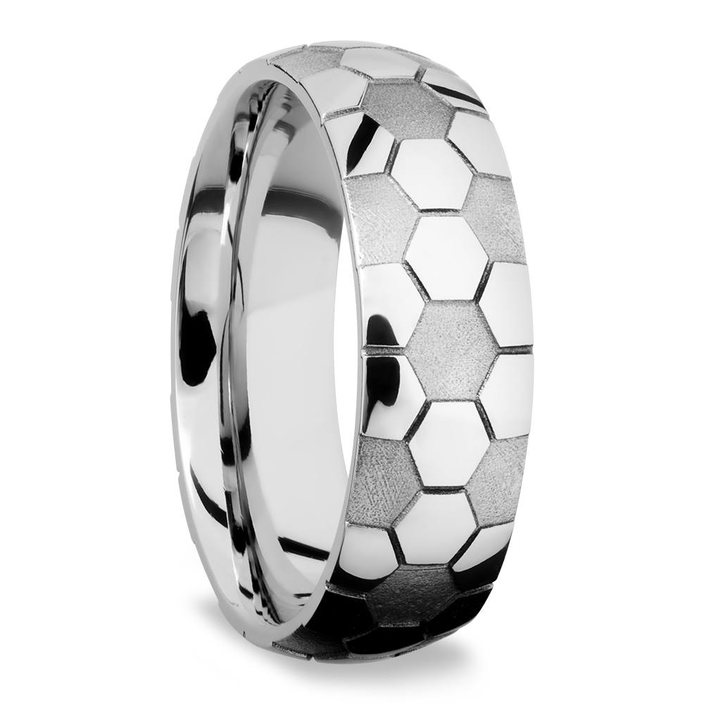 Men's Band Men's Titanium Steel Soccerball Ring 