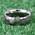Soccer Wedding Band - Cobalt Mens Ring - The Striker (6mm) | Thumbnail 04