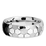 Soccer Wedding Band - Cobalt Mens Ring - The Striker (6mm) | Thumbnail 03