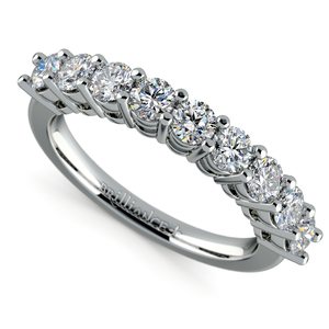Nine Diamond Wedding Ring in Platinum (1 ctw)