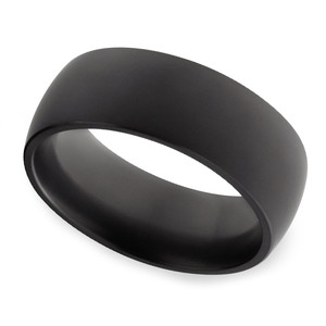 Nyx - Matte Domed Elysium Solid Diamond Ring (8mm)