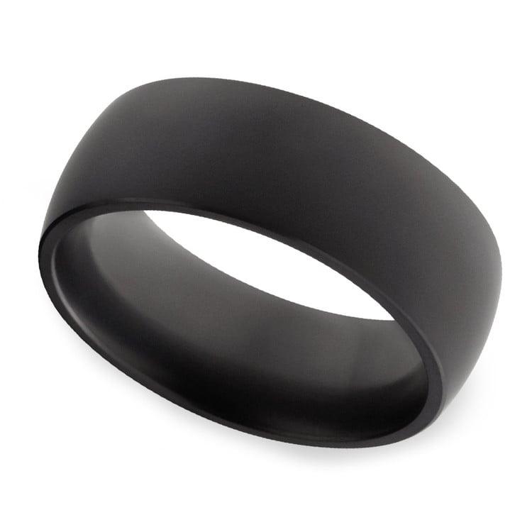 Nyx - Matte Domed Elysium Solid Diamond Ring (8mm) | 01