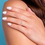 Pave Diamond Wedding Ring in Rose Gold | Thumbnail 07