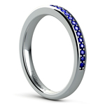 Sapphire Pave Ring In Platinum (1/3 Ctw) | Thumbnail 04