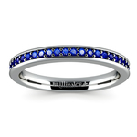 Sapphire Pave Ring In White Gold (14K or 18K) | Thumbnail 02
