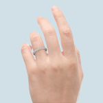 Petite Pave Diamond Wedding Ring in Platinum (1/4 ctw) | Thumbnail 06