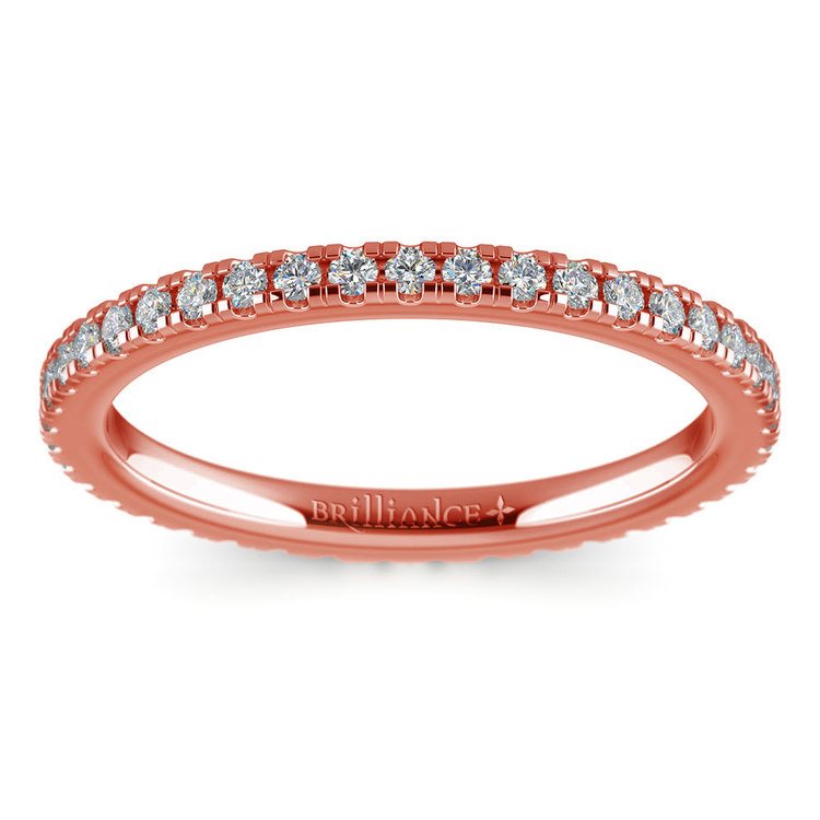Petite Pave Diamond Eternity Ring in Rose Gold (1/2 ctw) | 02