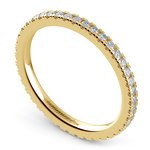 Petite Pave Diamond Eternity Ring in Yellow Gold (1/2 ctw) | Thumbnail 01