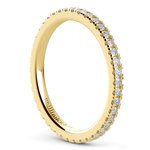 Petite Pave Diamond Eternity Ring in Yellow Gold (1/2 ctw) | Thumbnail 04