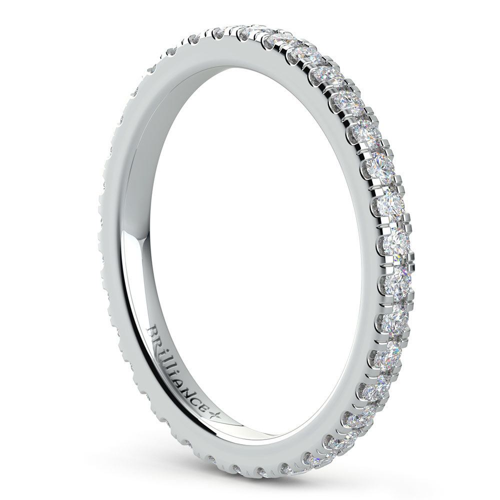 Petite Pave Diamond Eternity Ring in Platinum (5/8 ctw) | 04