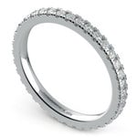 Petite Pave Diamond Eternity Ring in White Gold (5/8 ctw) | Thumbnail 01