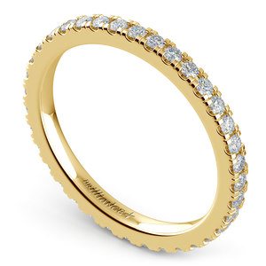 Petite Pave Diamond Eternity Ring in Yellow Gold (5/8 ctw)