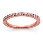 Petite Pave Diamond Wedding Ring in Rose Gold (1/4 ctw) | Thumbnail 02
