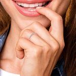 Petite Pave Diamond Wedding Ring in Rose Gold (1/4 ctw) | Thumbnail 07