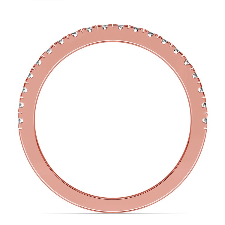 Petite Pave Diamond Wedding Ring in Rose Gold (1/4 ctw) | 03