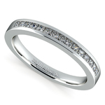 Princess Channel Diamond Wedding Ring in Platinum | Thumbnail 01