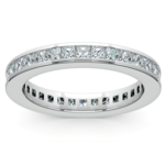 Princess Cut Channel Set Eternity Band In White Gold (1 3/4 Ctw) | Thumbnail 02