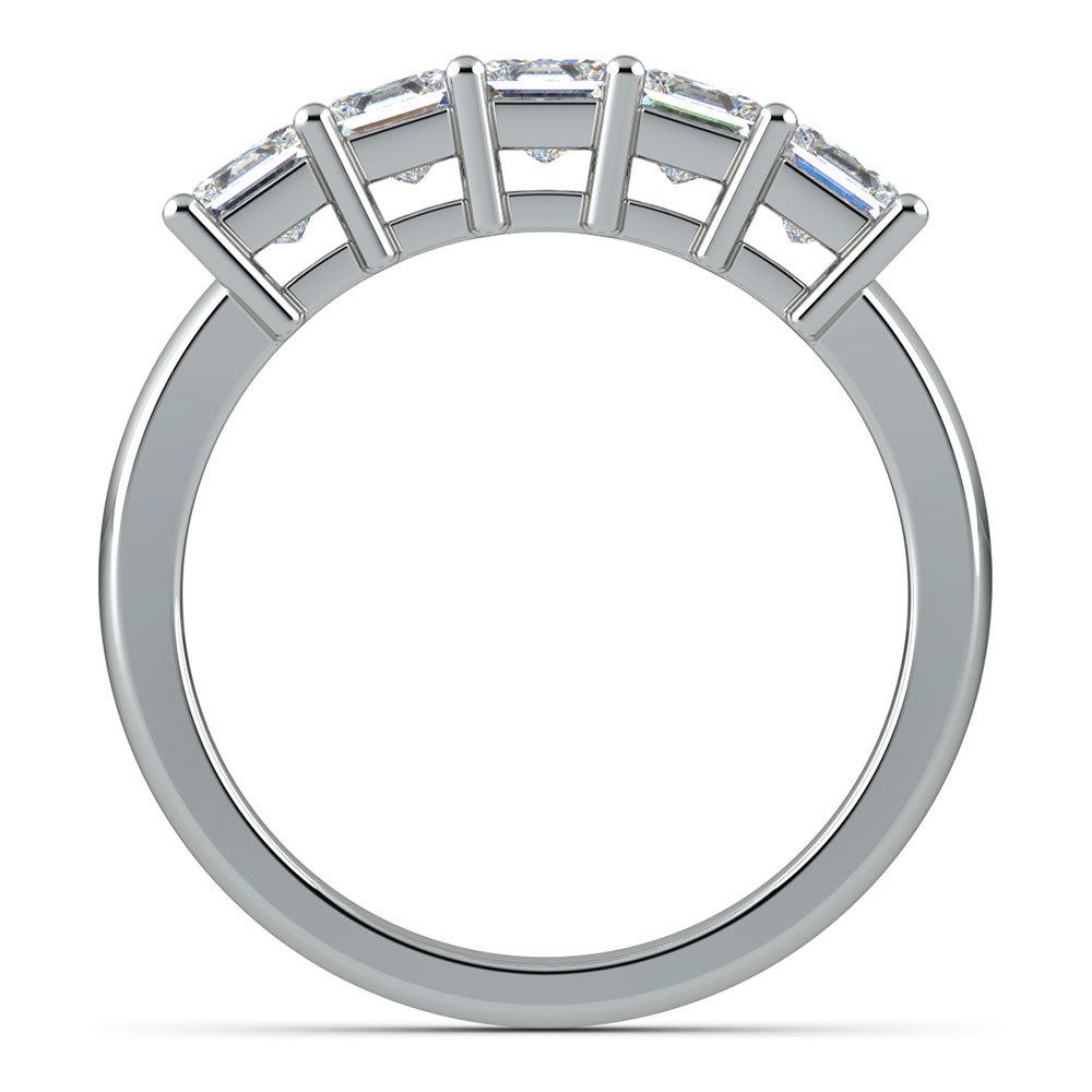 Princess Five Diamond Wedding Ring in White Gold (1 1/2 ctw) | 03