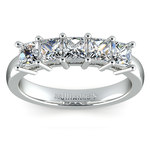 Princess Five Diamond Wedding Ring in White Gold (1 1/2 ctw) | Thumbnail 02