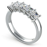 Princess Five Diamond Wedding Ring in White Gold (1 1/2 ctw) | Thumbnail 04