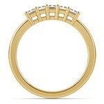Princess Five Diamond Wedding Ring in Yellow Gold (1/2 ctw) | Thumbnail 03