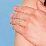 Princess Five Diamond Wedding Ring in Yellow Gold (1/2 ctw) | Thumbnail 07